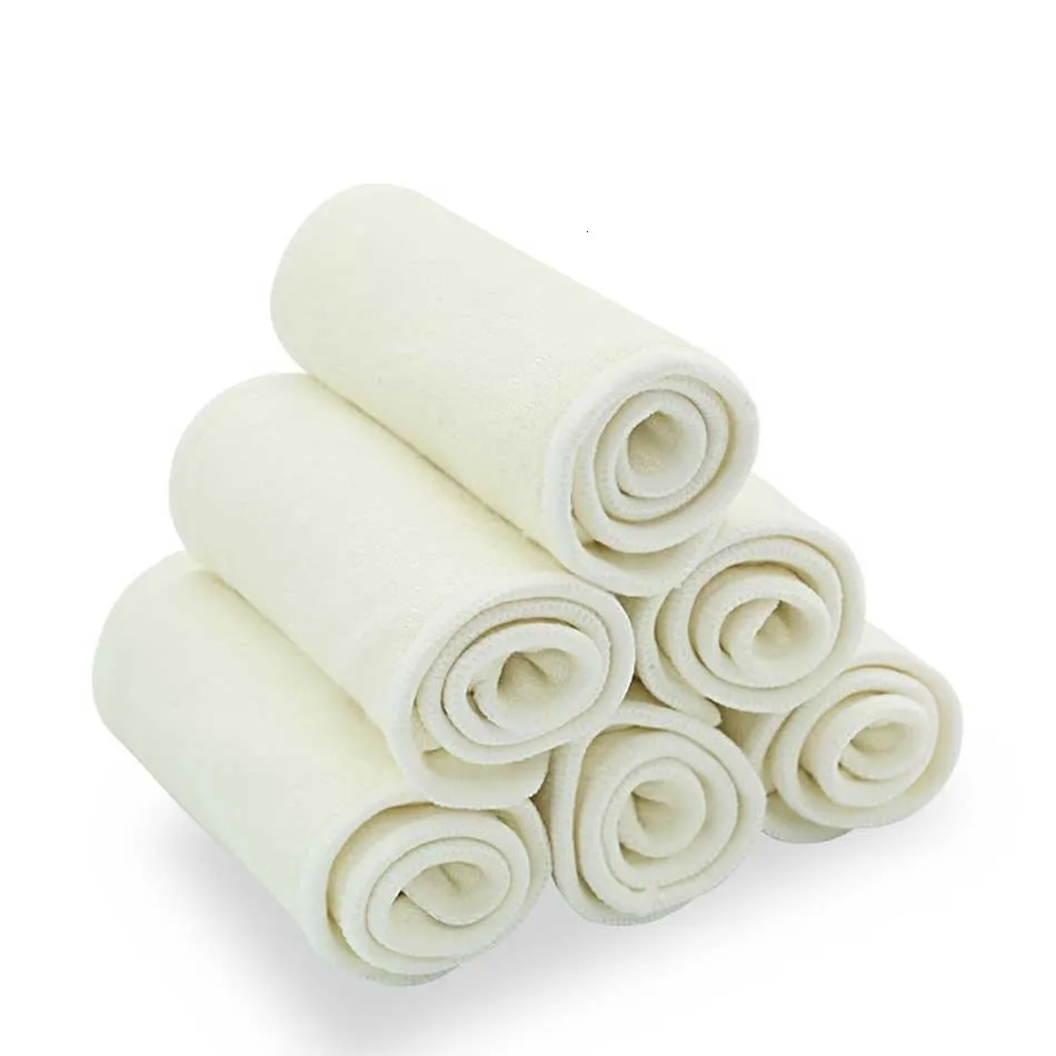 Fraldas de pano happyflute 10 pcs bambu inserir inserções respiráveis ​​laváveis ​​reutilizáveis ​​fortes para fraldas de pano de bebê fraldas 230510