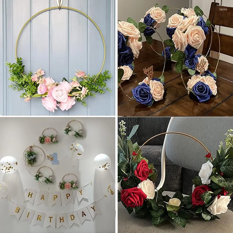 Flores decorativas grandes guirlandas de parede de greetes de greetes de parede de enforcamento de parede para peças centrais de casamento decoração de casa e artesanato diy