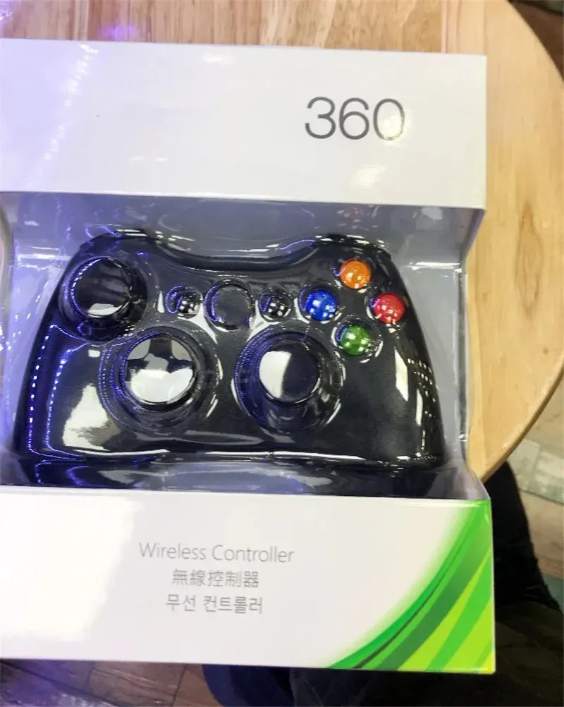 Trådlös controller gamepad för Xbox 360 trådlös styrenhet joystick game joypad med paket med detaljhandelslåda