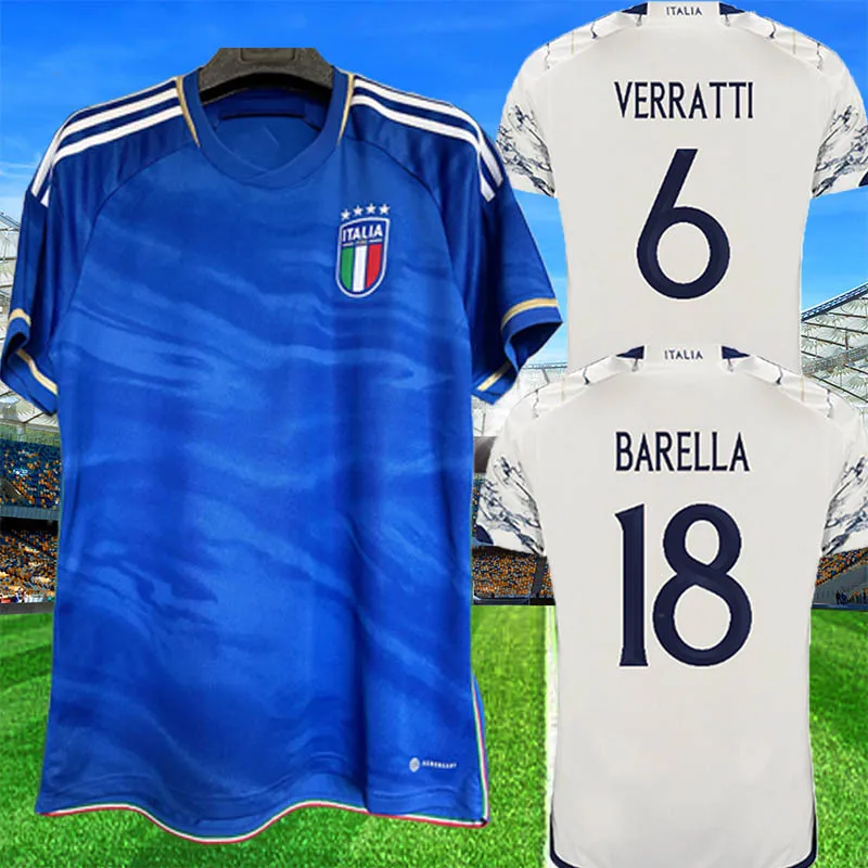 قمصان كرة القدم XXXL 2023 2024 itAly Italia VERRATTI CHIESA Maglie BARELLA BONUCCI جيرسي تدريب ما قبل المباراة زي موحد عالي الجودة قمصان قميص مايوه لكرة القدم