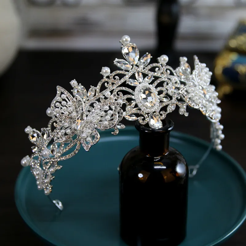 ZJ08 Crystals Beaded Bridal Headpieces Handmade... From  display picture 1