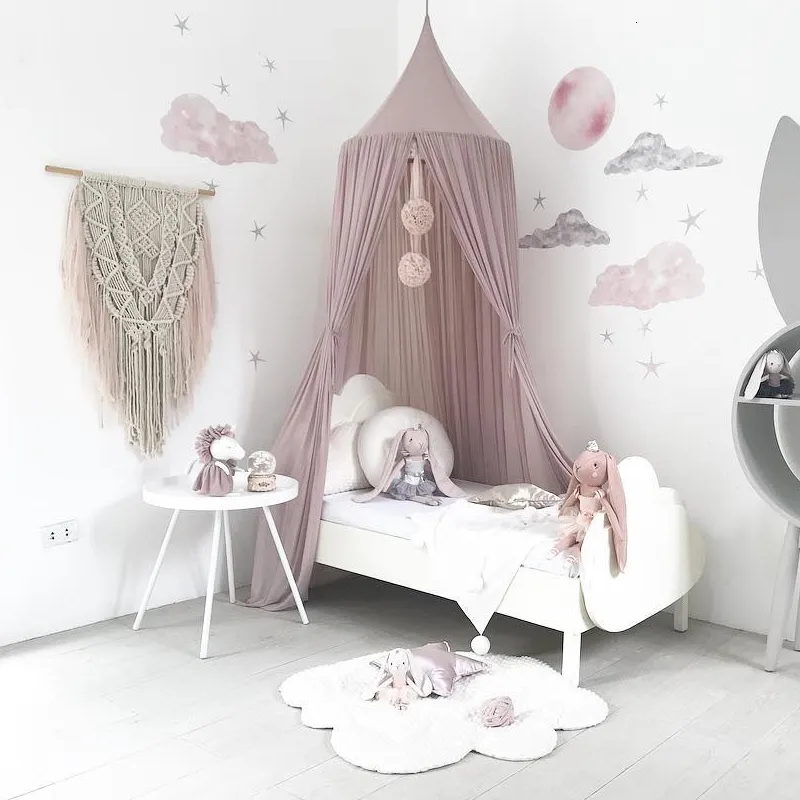 Crib Netting Lovely Kids Baby Girls Bed Canopy Bedcover Mosquito Net Princess Curtain Bedding Dome Tent 230510