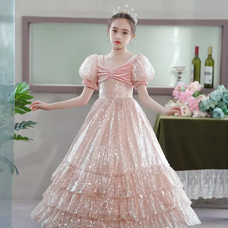 Rosa Vestidos De Niñas De Flores Para Bodas Scoop Ruffles Terciopelo Tul  Perlas Sin Respaldo Princesa Vestidos De Primera Comunión Niñas Sin Espalda  Niños Vestidos De Fiesta De Cumpleaños De 122,35 €