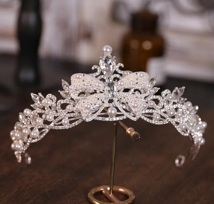 Silver Bridal Headband Alloy Rhinestone Wedding Tiara Crown Accessories Amazon.com : SWEETV Rhinestones Bridal Headband Silver  main image 2