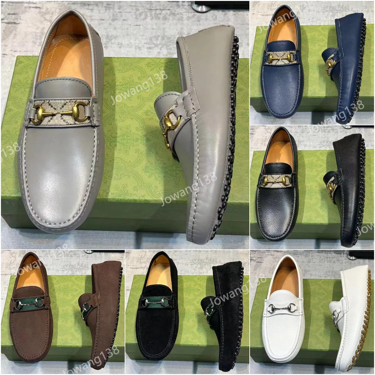 Mocasín Horsebit Diseñador Hombres Clásico Jordaan mocasines de lujo de alta calidad al aire libre Mocasines de cocodrilo Zapatos tamaño 39-45