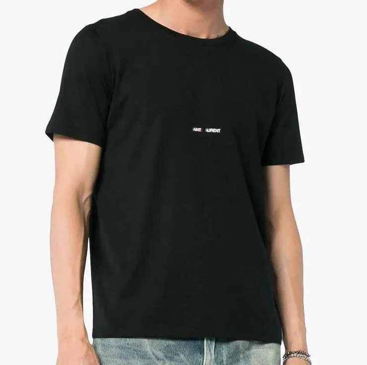 صيف رجال تي شيرت القطن القمصان قصيرة الأكمام تي شيرت Ys الرجال نساء من النوع الثقيل SL مصمم Tshirt Saint Letter