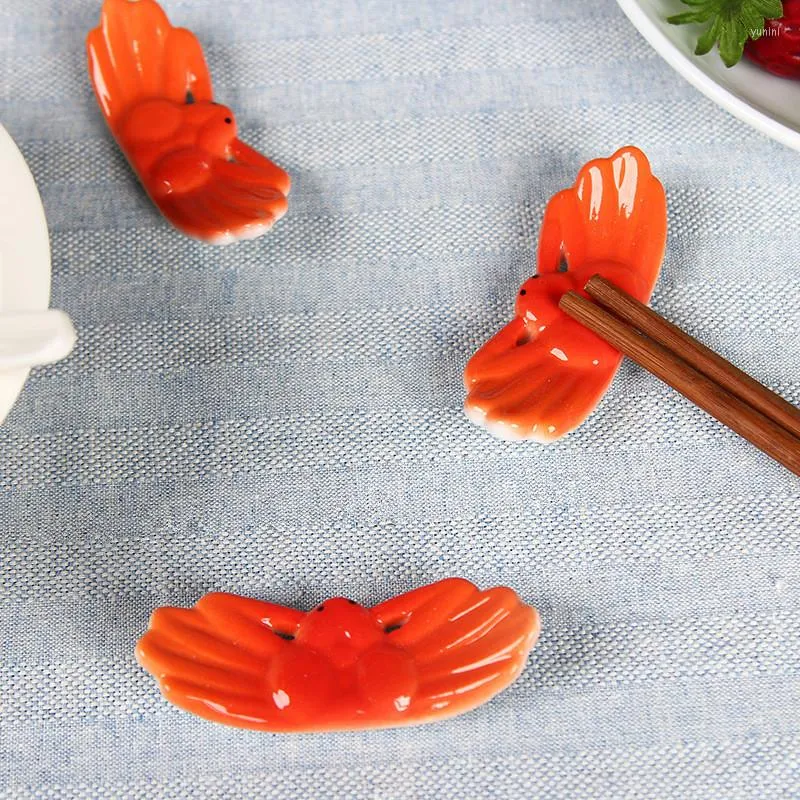 Chopsticks 1-3 Pcs Cute Crab Ceramic Holder Rest Pillow Japanese Style Home Dining Table Decoration Kitchen Tableware