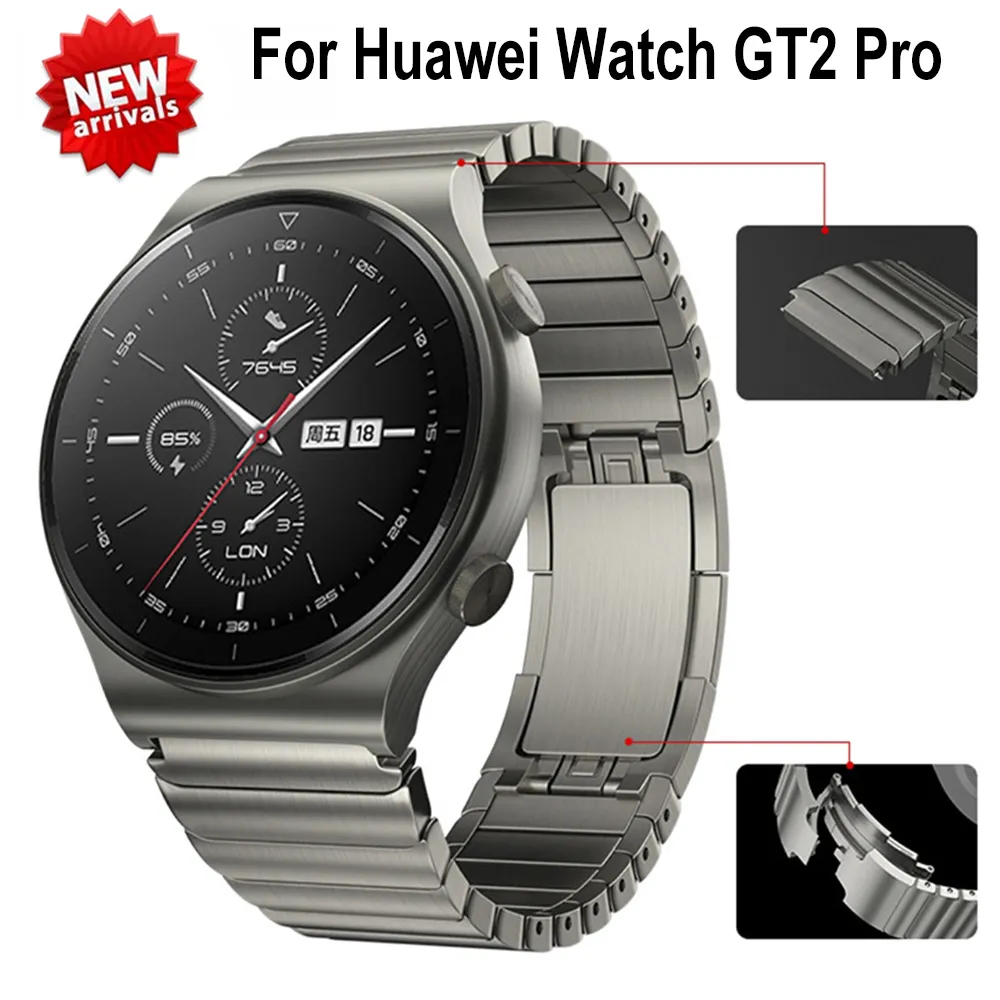 Группа из нержавеющей стали, совместимая с Huawei Watch Gt2 Pro Porsche Metal Accessessesire Besses для Huawei Watch GT 46mm GT2E ECG