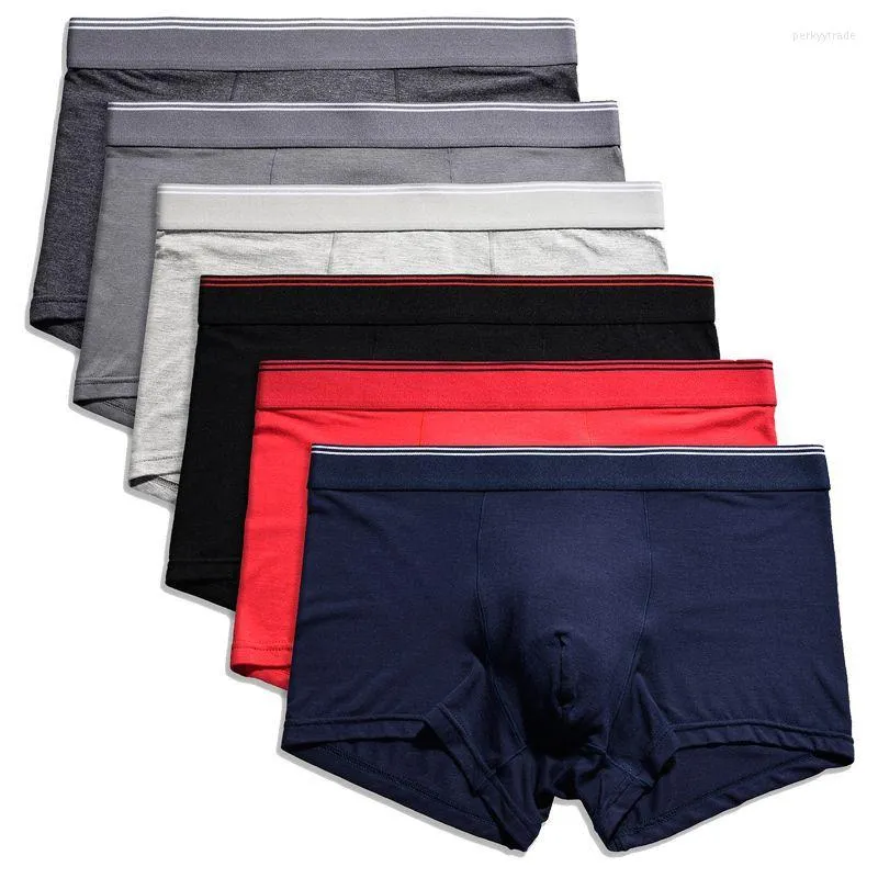 MUITOPANTES de alta qualidade 4pcs/lote de roupa íntima masculina Boyshort Modal alongamento macio de boxer solto masculino de tamanho grande m-4xl