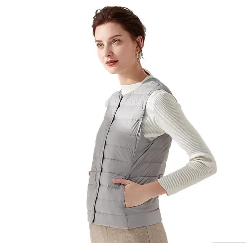 Thin down vest women's top