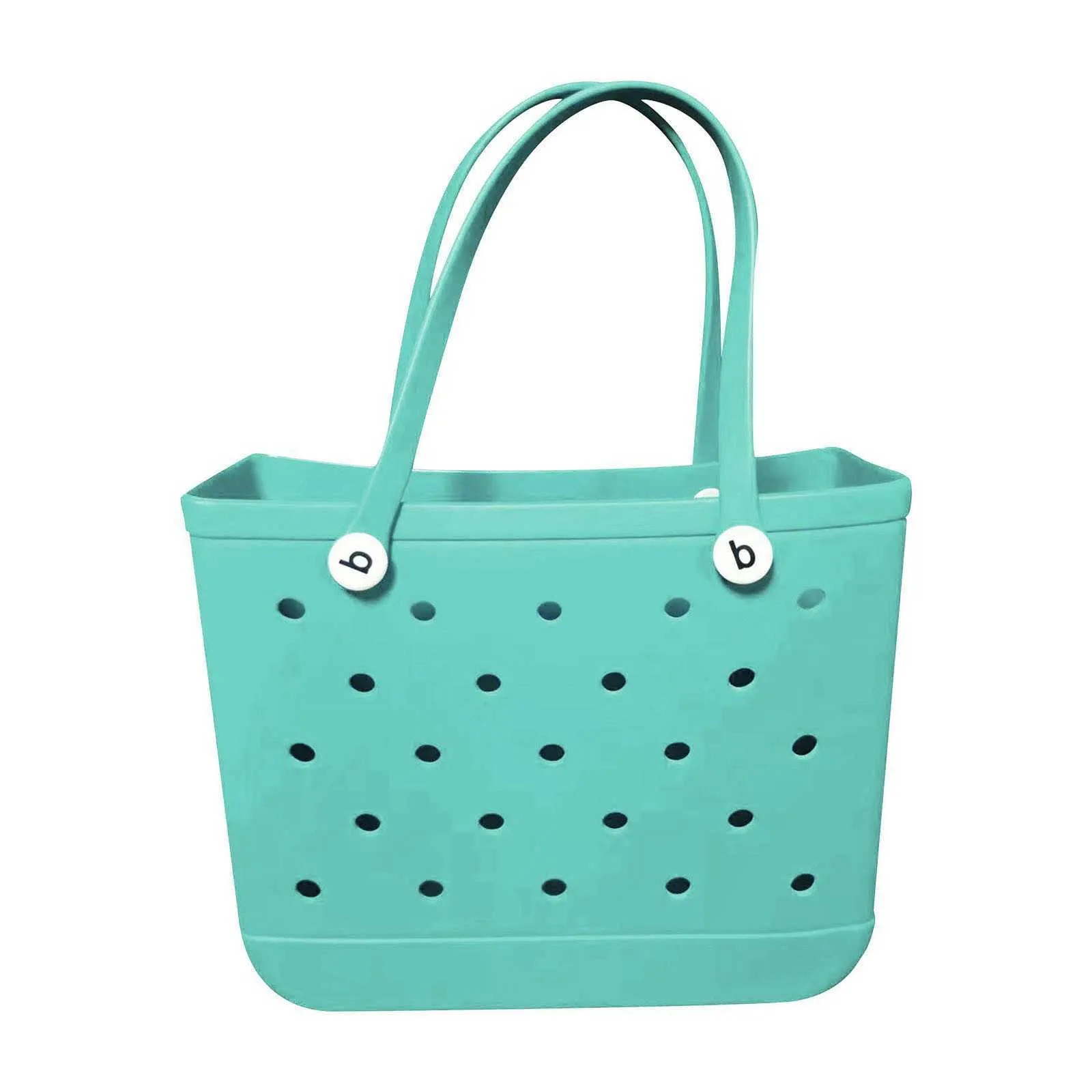 Opbergzakken 1 STKS Extra Grote Strandtas Zomer EVA Mand Vrouwen Siliconen Strand Tote Met Gaten Ademend Zakje Winkelen Opbergmand P230510