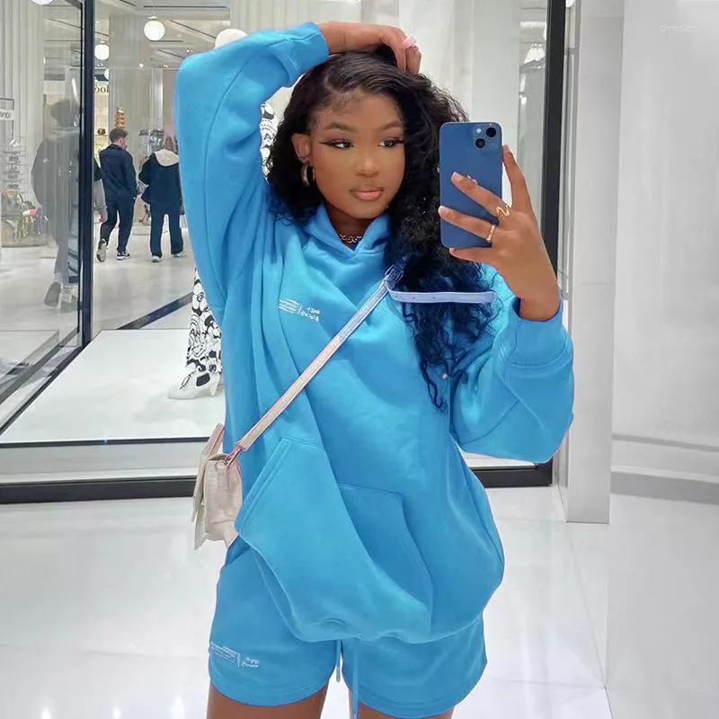 Womens Solid Hooded Tracksuit Autumn Warm Sport Suit With Long Sleeves Kids Sweatshirts And Trousers In Fleece Two From Chrosleny 280.88 DHgate.Com