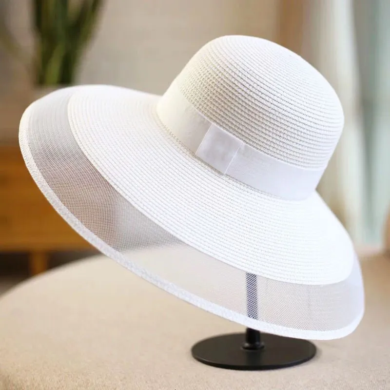 LiFBeauTiFul Simple Panama Hats Lady Beach Hat Women Wide Brim