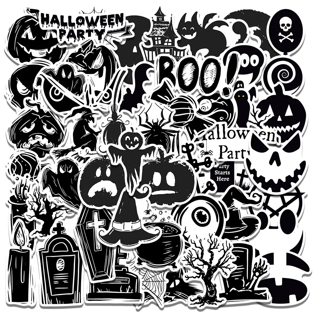 Halloween Horror Theme Stickers Gothic Punk Graffiti Sticker 4 Models Skull  Bone Mushroom Demon Decals Waterproof Laptop Patches Decals Decoration Da  0,73 € | DHgate, image size:1000x1000