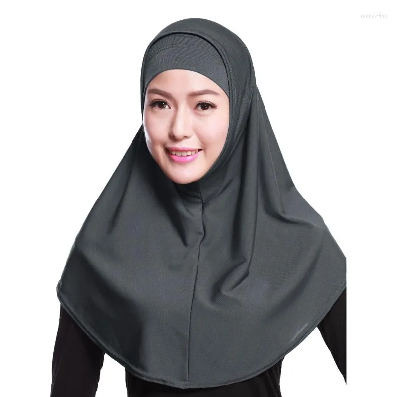 Scarves 2Pcs Muslim Hijab Headscarf Full Cover Inner Cap Islamic Arab Wrap Turban Hat Drop