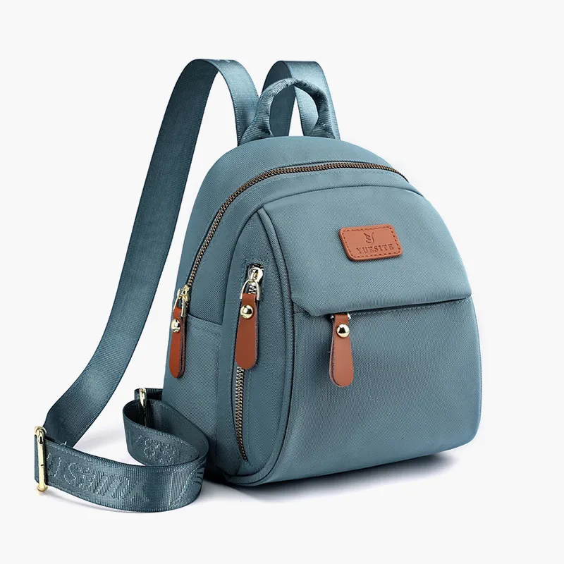 School Bags High Quality Small Women s Backpack Waterproof Nylon Ladies Shopping Mini Shoulder Bag Trend Luxury Designer 230511