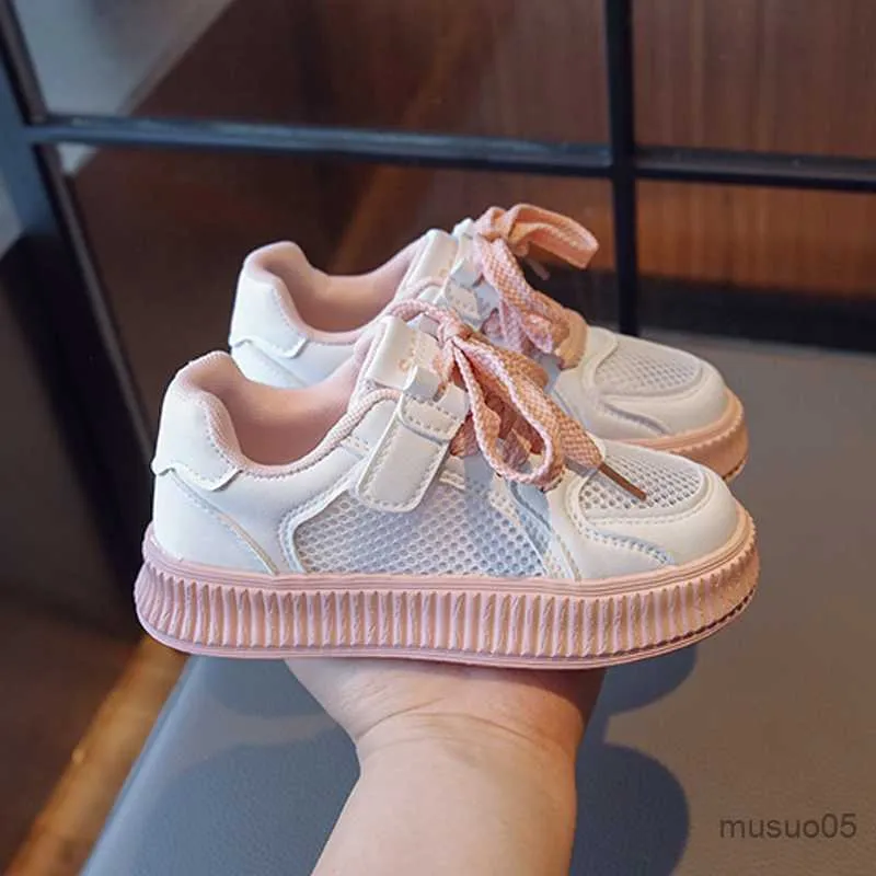 Athletic Outdoor 2023 Summer Mesh Casual Sneakers For Children Girls Bowable Skate Shoes Infantil Pink White Brown Boys Shoes