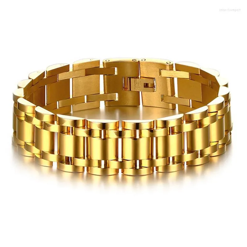 Ссылка браслетов 1 модный шарм хип -хоп золотой серебряный цвет из нержавеющей стали цепочка полос для мужчин подарки