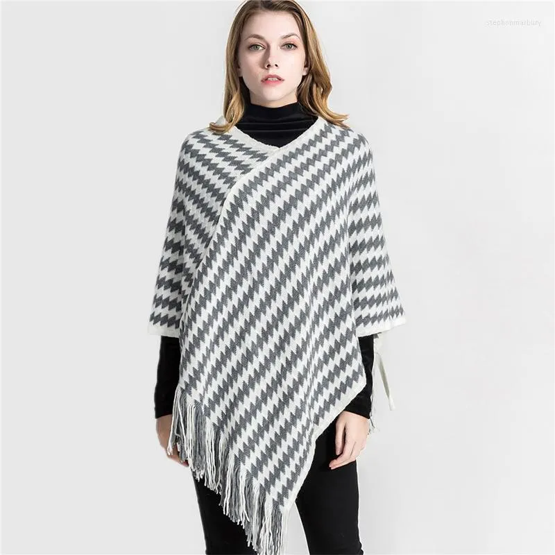 Lenços Mingjiebihuo Moda Finga primavera selvagem e outono Turtleneck malha quente tamanho grande xale solteira meninas garotas lenço de poncho xadrez