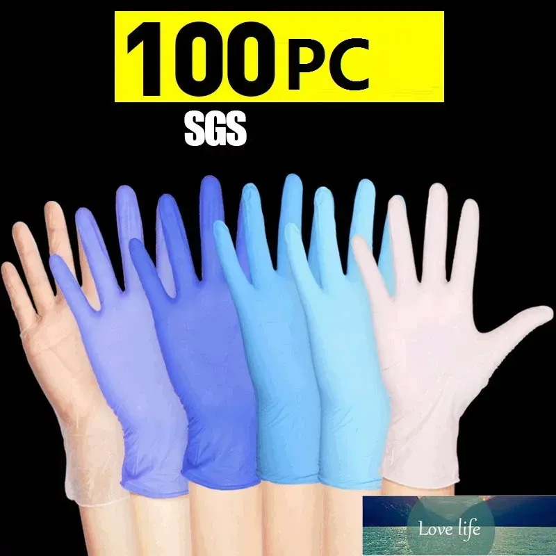 100PC/ロット使い捨て手袋ラテックス食器洗い/キッチンガーデングローブ左と右手のためのユニバーサル6色品質