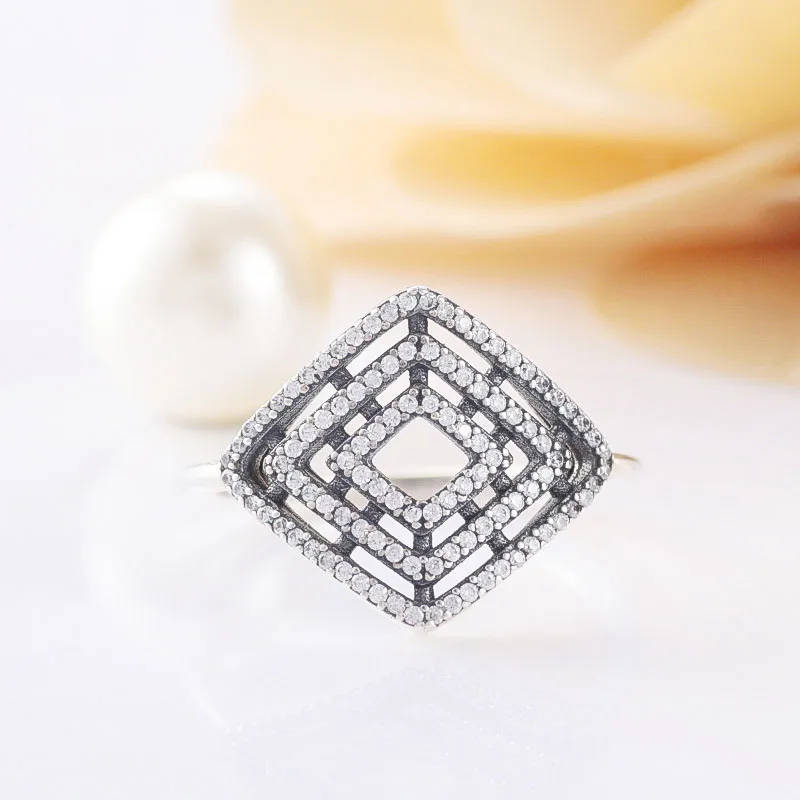 Geometric lines ring pandora sale