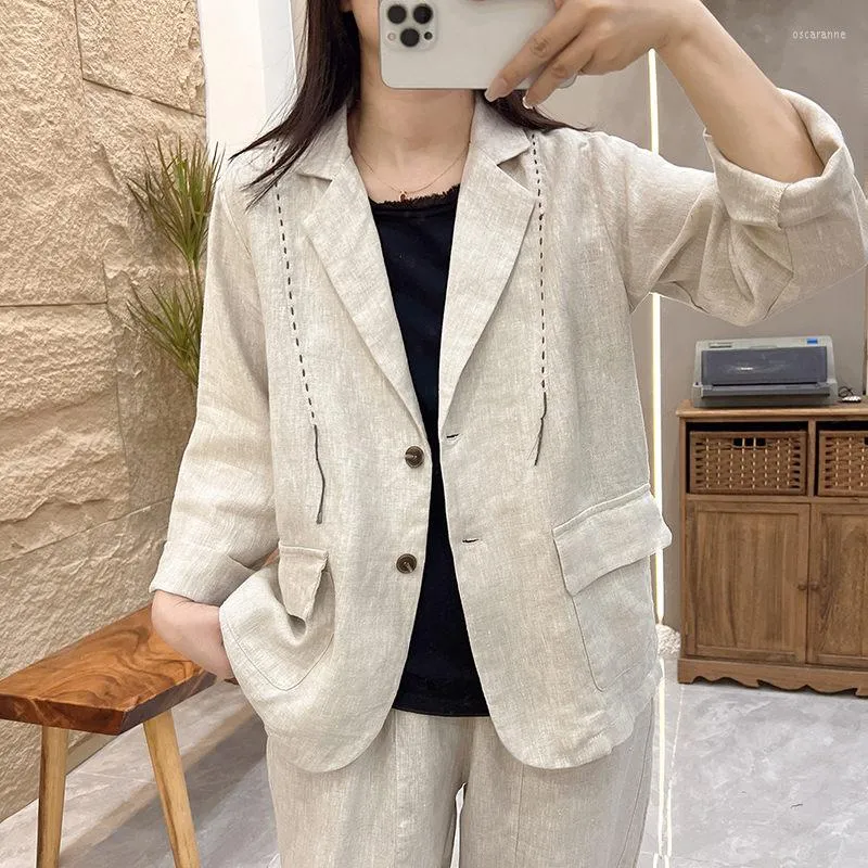 Women's plus size linen blazers clearance