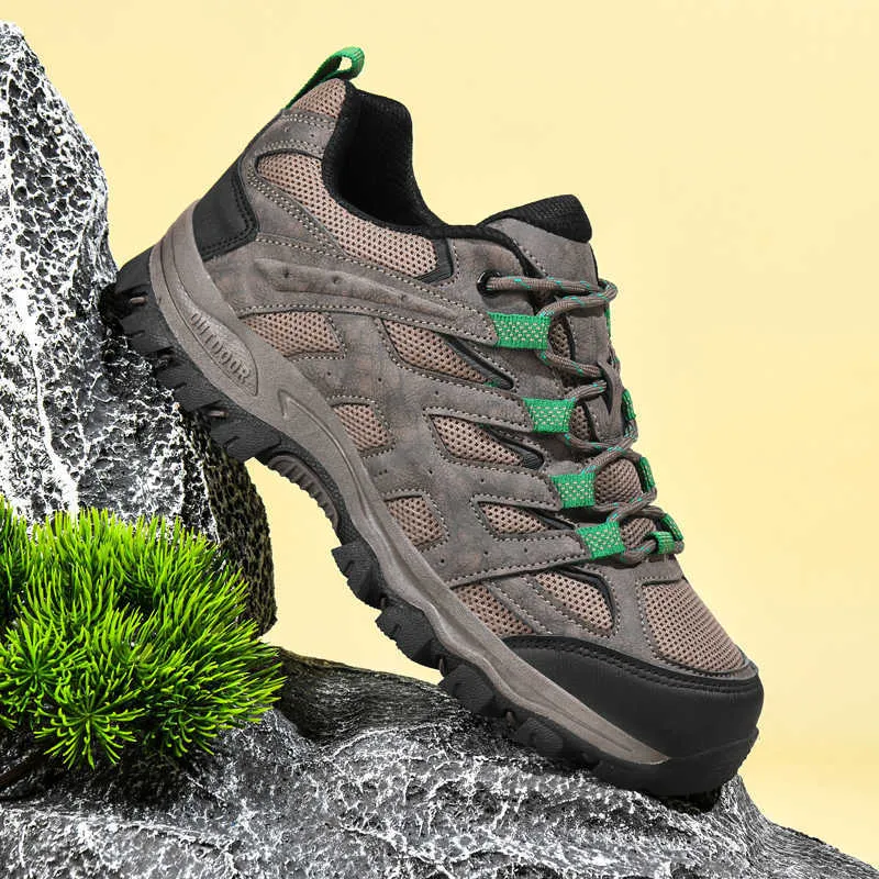 ハイキングフットウェアプラスサイズ39-47 Sapatos de Caminhada Para Homens Camura + Malha Tnis Ao ar Livre Off Road Trekking Calado Homem P230511