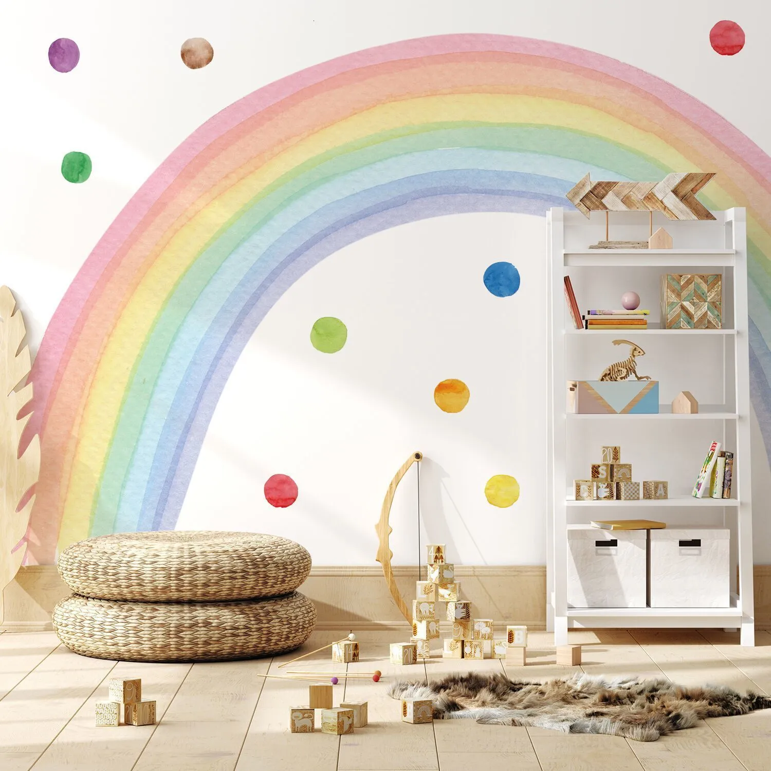 Rainbow wall hot sale stickers