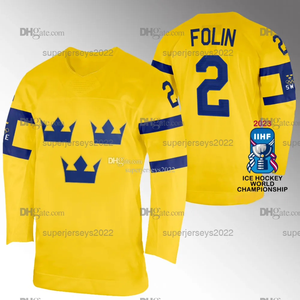 2024 Sweden Hockey Jersey Lucas Raymond 23 Folin 2 Nemeth 12 Everberg 18 Petersson 20 Polyester Breathable Quick Dry Anti Shrink