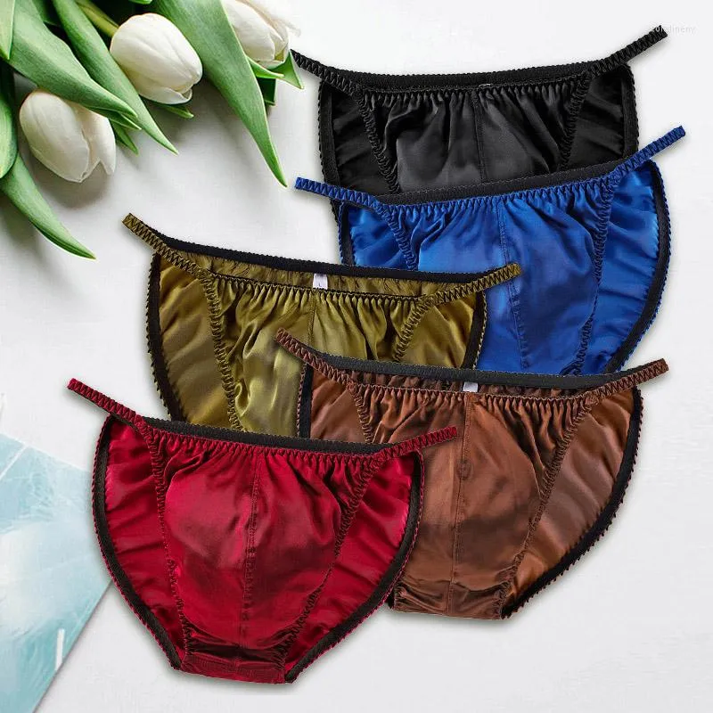 Calzoncillos De Seda Para Hombre Ropa Interior Sexy Sin Costuras