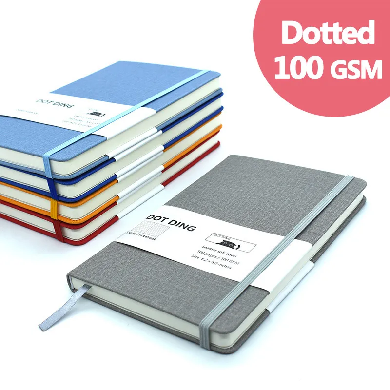 Blocchi per appunti A5 Bullet Diario punteggiato Planner Quaderno con copertina rigida 100 GSM 160 pagine Diario Ufficio Scuola Forniture per appunti Cancelleria 230511