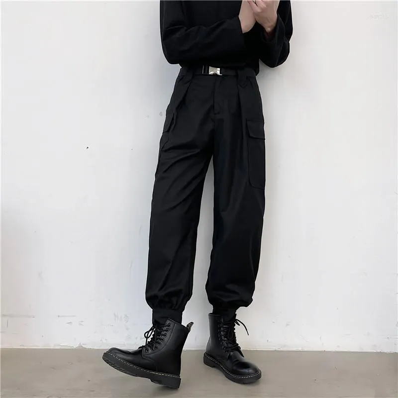 Men's Pants DEEPTOWN Techwear Cargo Men Loose Casual Harem Trousers Male Black White Darkwear Streetwear Hip Hop Korean Style 5XL