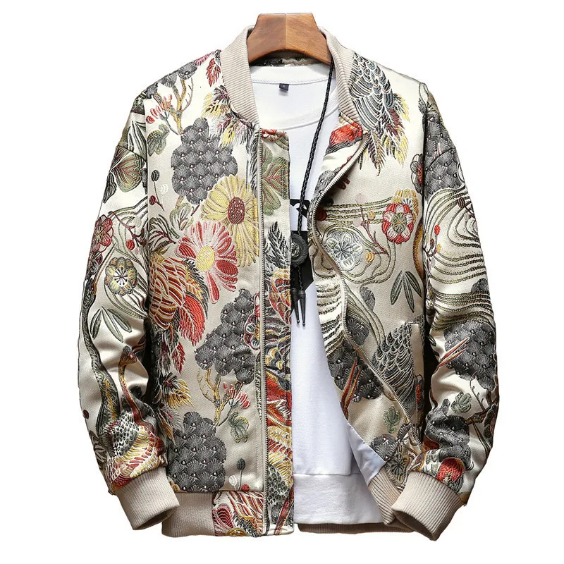 最新発見 Men's Embroidered Japanese bomber Hop Hip - jacket ジャケット・アウター