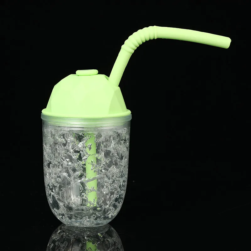 6.7 inch Cooling cup bongs Bubbler Filter Hookahs Unique Cup Beaker Bongs hookahs silicone oil rig bongs Round freeze