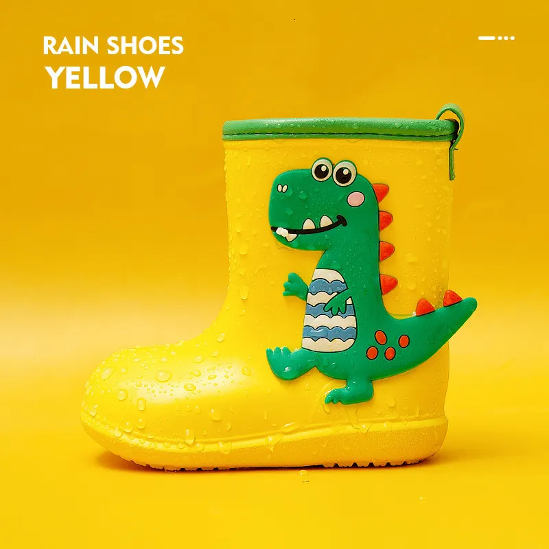 Kids Rubber Rain Boots Ankle Rain Boots For Boys And Girls Waterproof Dinosaur Cartoon Rain Shoes Soft Rain Shoes For Children From Kong06 11.5 DHgate.Com