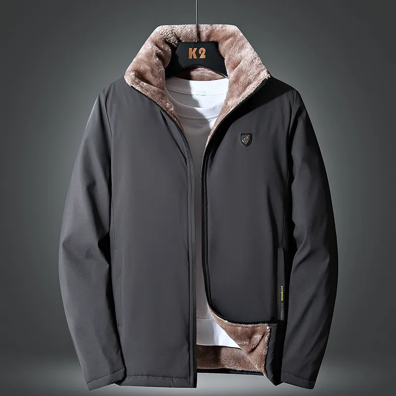 Mens Jackets Men Winter Windproof Warm Thick Fleece Jacket Men