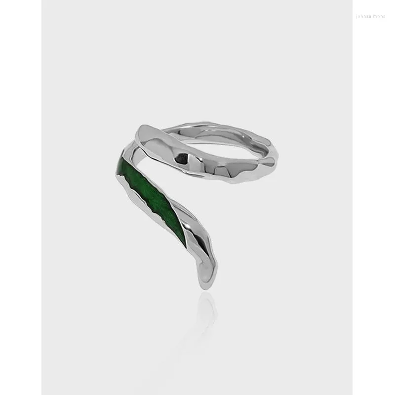 Bagues De Grappe Anneau D'ouverture Ins Conception De Niche Côté Irrégulier Minimaliste Décalé S925 Bijoux Et Accessoires Coréens En Argent Sterling Luxus