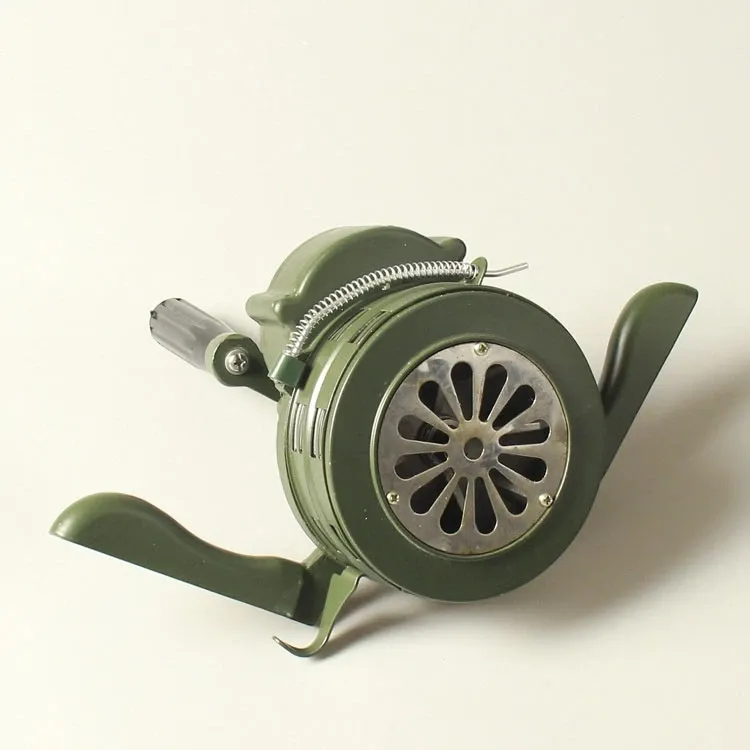 Safurance Green Aluminium alloy Crank Hand Operated Air Raid Emergency Safety Alarm Siren Home Self Protection Security