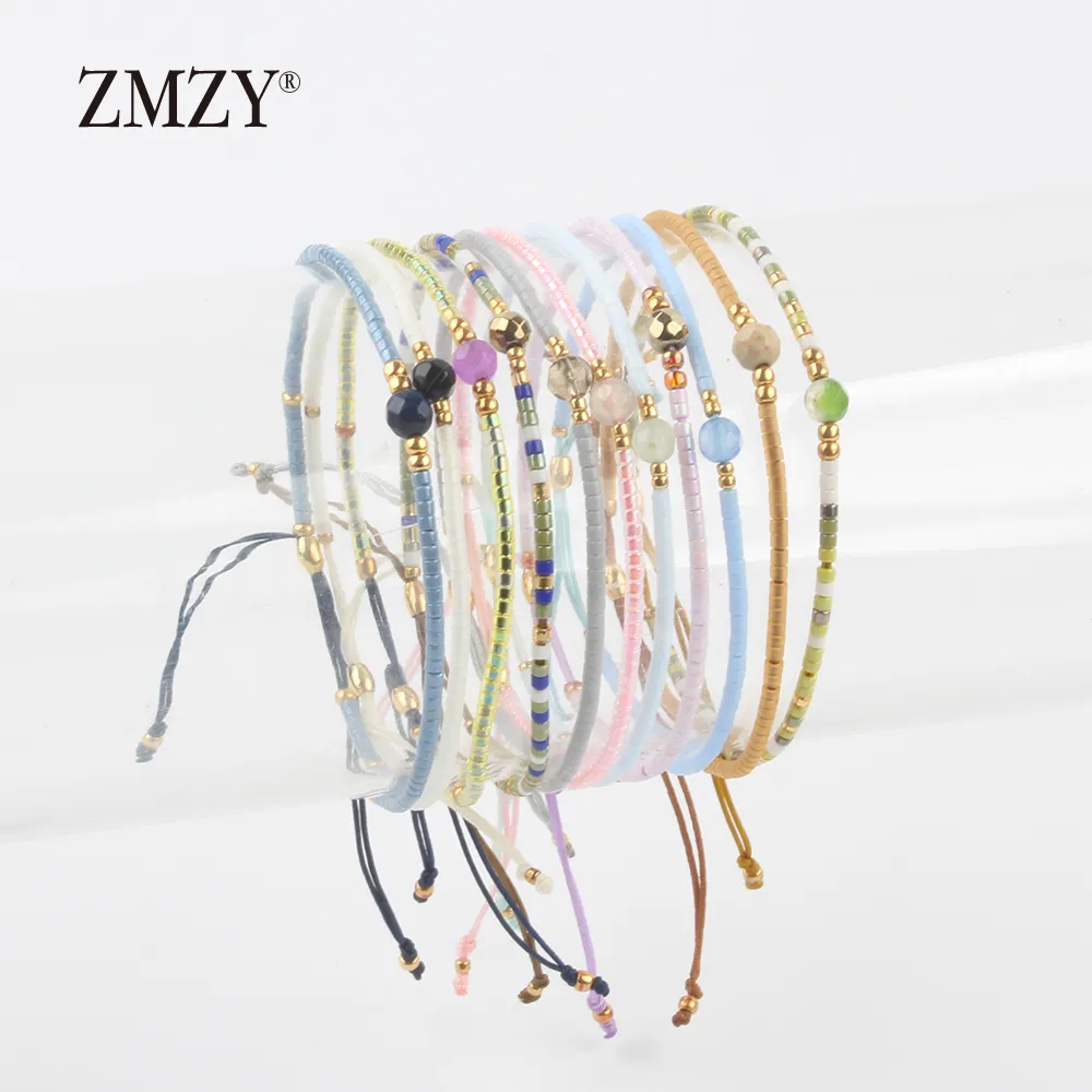 Zmzy miyuki delica frö pärla kvinnor armband vänskap smycken mode diy bijoux femme enkla armband släppa frakt