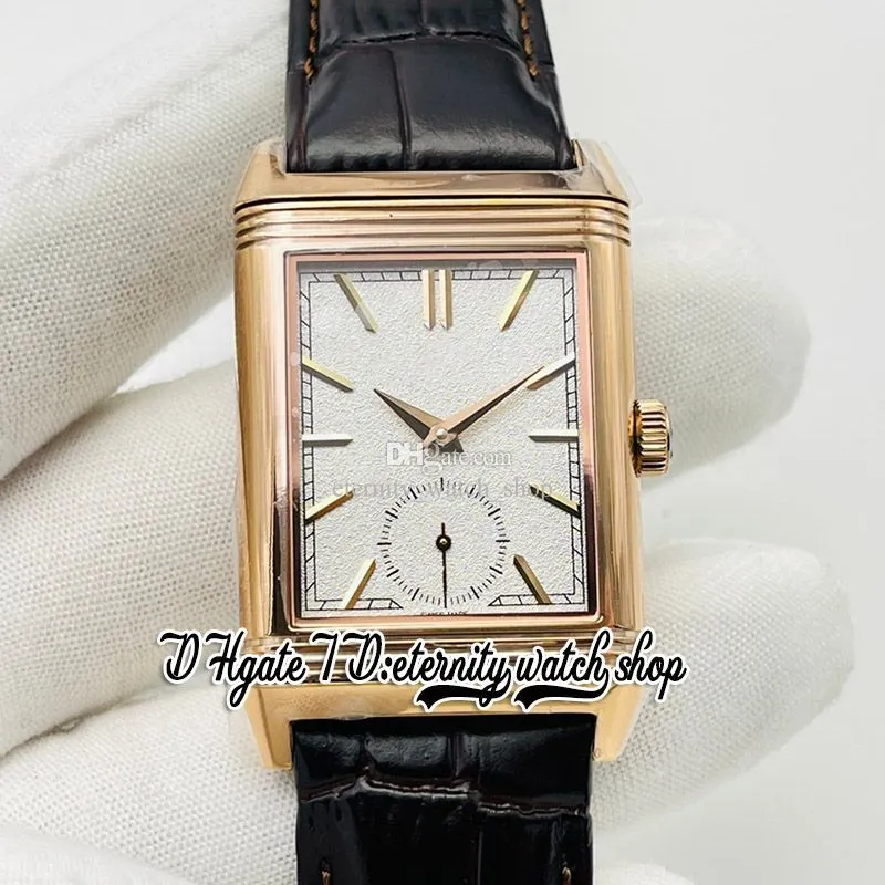 MGF Reverso Tribute Duoface 2024 Mens Watch Mechanical Hand Winding Dual Time Zone Green Dial Leather Strap Super V2 Edition Steel Case From No8 shoe store 541.45 DHgate.Com