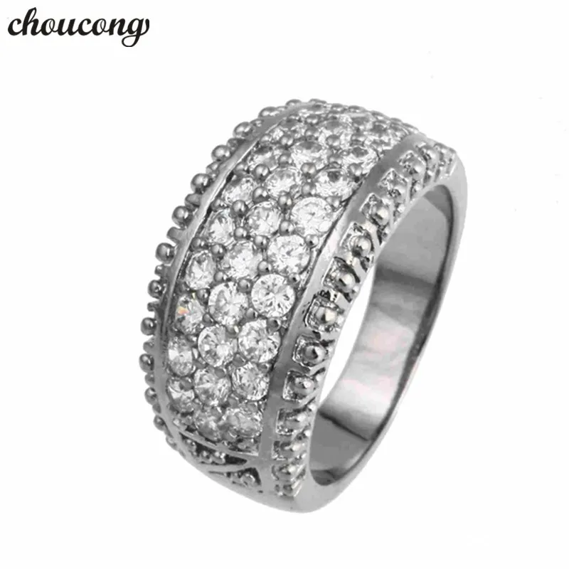 Perca dinheiro Laboratório vintage Ring Diamond White Gold Preefled Engagement Banding Banding para mulheres jóias de festa de dedo nupcial