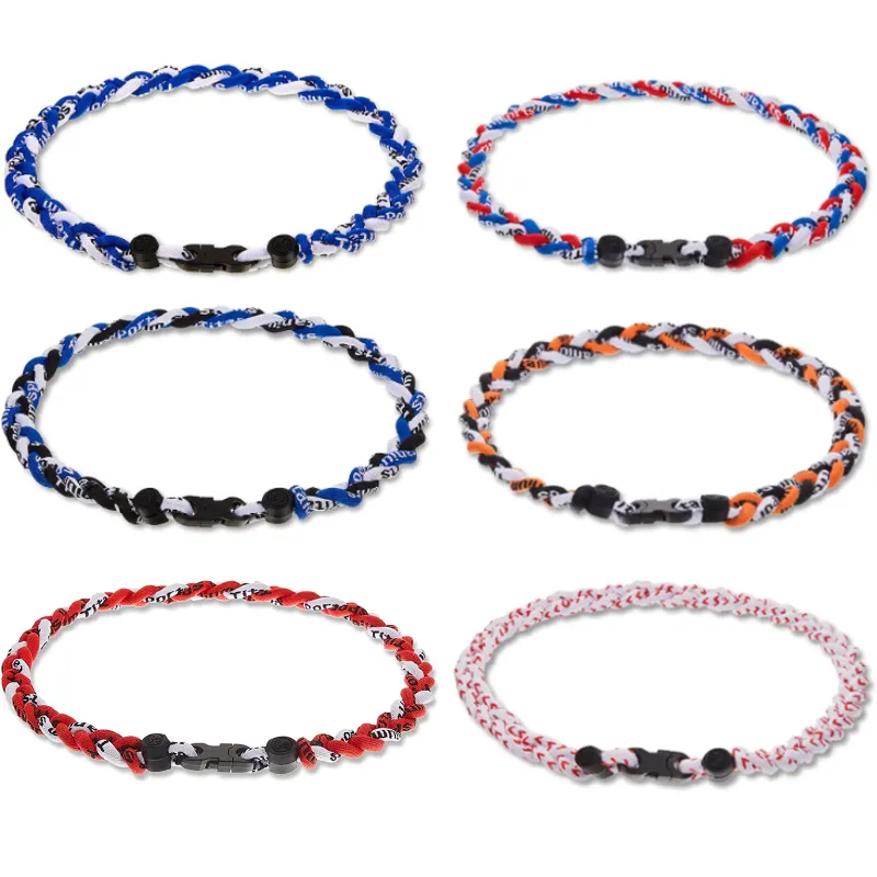 NEW! 20 Titanium Ionic Twisted Tornado Necklace Baseball Softball