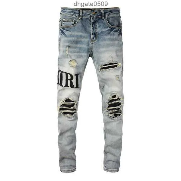 New Arrivals Amirs Mens Luxury Denim Jeans Holes Trousers Jeans Coolguy Biker Pants Man Clothing Fashion Jeans Amis Amirs Sstraight Pants Designer Jeans