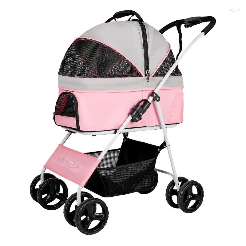 Housses de siège de voiture pour chien DODOPET Chariot pour animaux de compagnie pliant Poussette pour chat Cage de bébé Out Travel Transporteurs détachables Sac de transport pour chats Chiens Panier