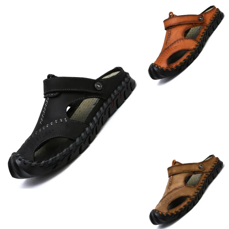 Sandalen Sommer Herren Leder Klassische Schuhe Hausschuhe Weiche Römische Bequeme Outdoor-Walking 230510