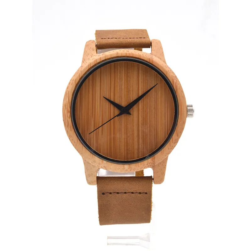 Femmes mode Simulation couleur montres hommes Quartz décontracté en bois amant bracelet en cuir montre-bracelet Relogio Masculino