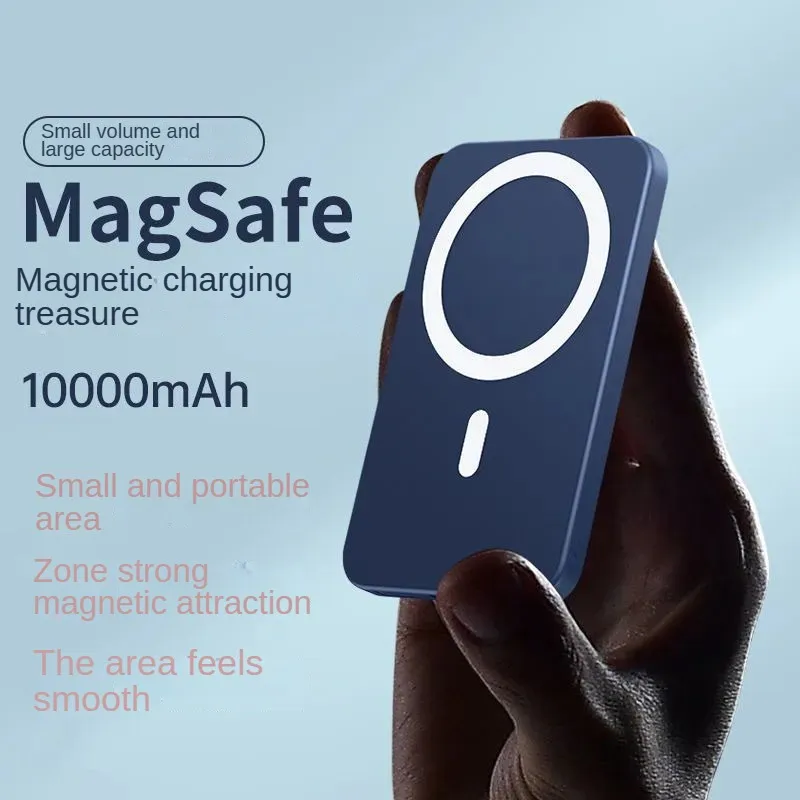 سعة كبيرة الشحن المغناطيسي اللاسلكي اللاسلكي 10000 مللي أمبير في الساعة شحن البنك يمكنه شحن iPhone 14 13 12Pro Max Mini