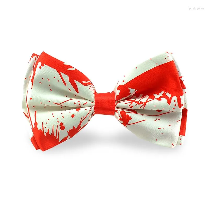 Bow Ties Butterfly Tie voor mannen Women "Halloween Vampire Blood" Design Tuxedo Dress Bowtie Gravata Party Bruiloft Buiging Boogschepen Geschenk