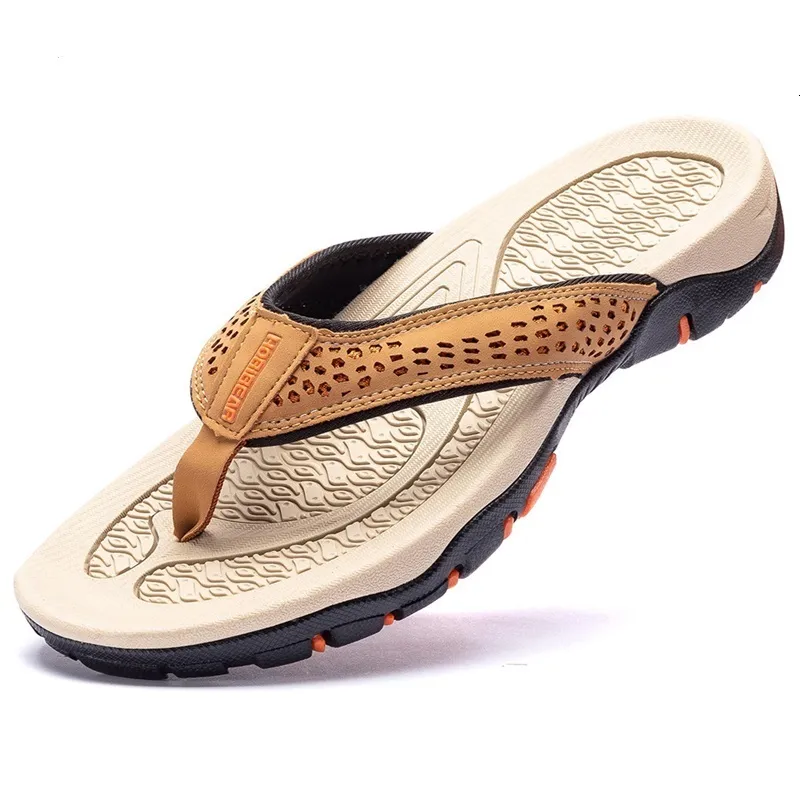 Pantofole Summer Outdoor Casual Mens Infradito s 2023 Beach Plus Big Size Drop Spessa suola grigia Friction Slides 230510