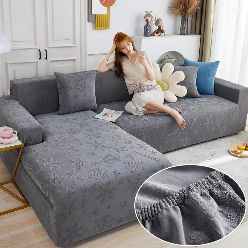 Stuhlhussen, Jacquard-Sofa für Wohnzimmer, elastische Couch, Chaiselongue, Eckschnitt-L-förmige Sessel, Schonbezug-Set, 1/2/3/4-Sitzer